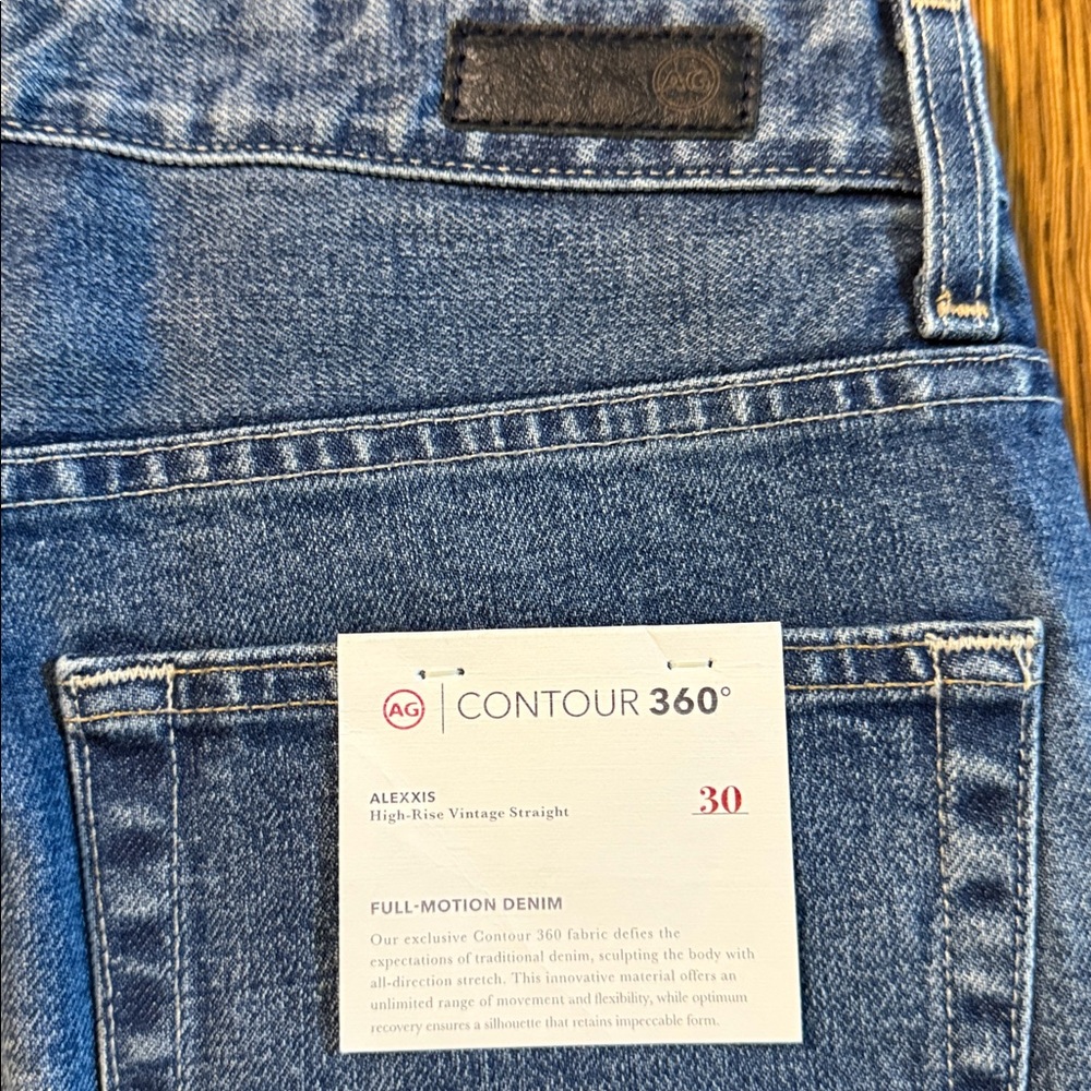 AG Adriano Goldschmied Alexxis Straight Jean, NWT, 30 - Picture 3 of 6